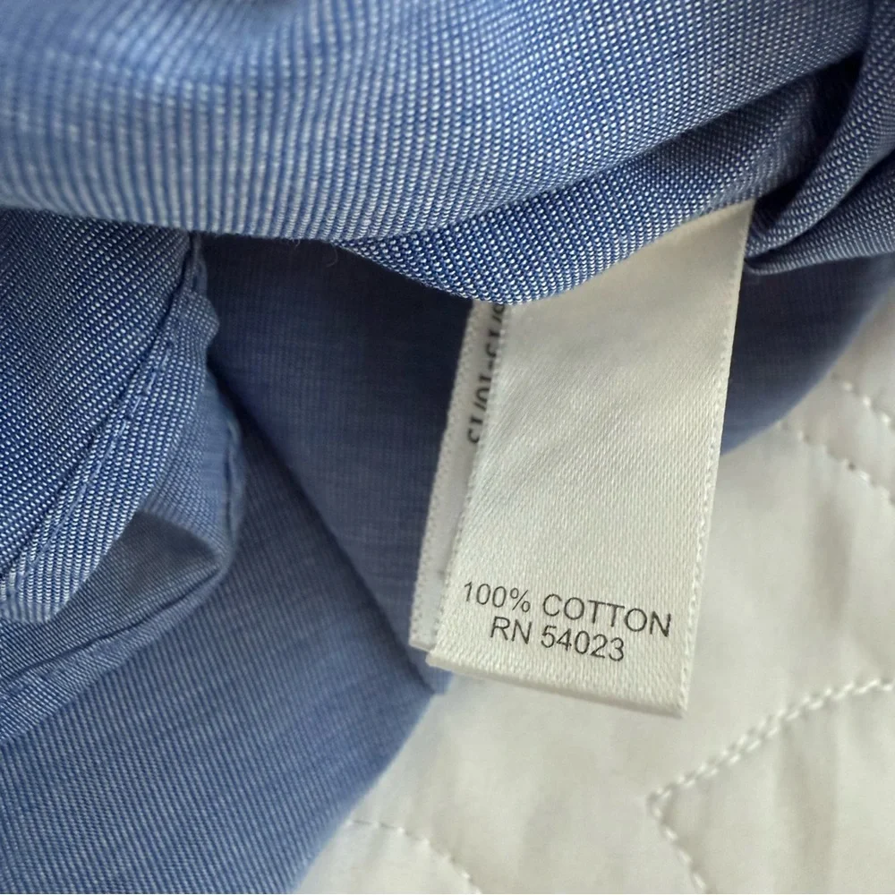 Banana Republic 100% Cotton Long Sleeve Button‎ Down Collar Shirt Blue XL EUC
